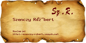 Szenczy Róbert névjegykártya